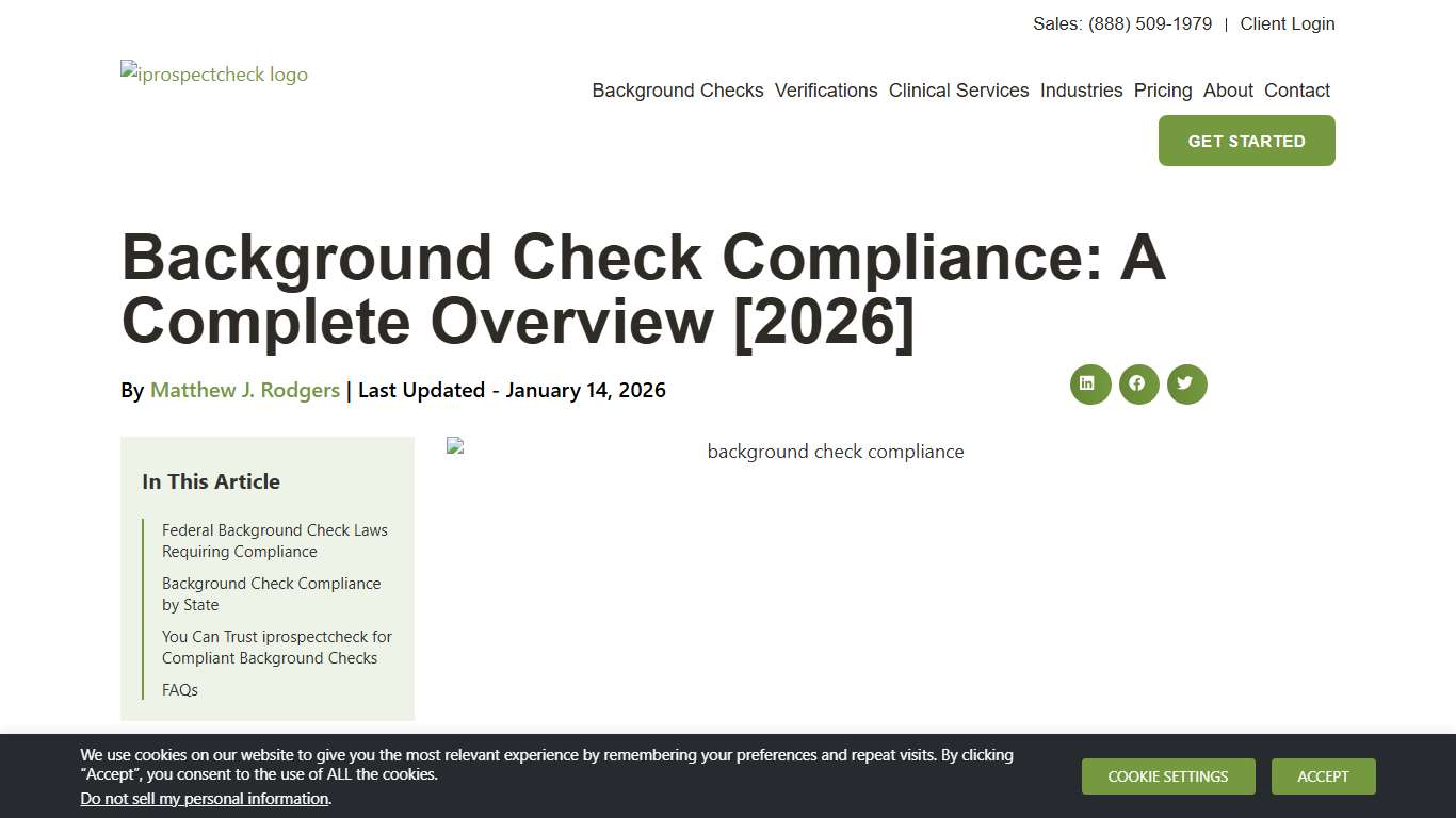 Background Check Compliance: A Complete Overview [2026] - iprospectcheck