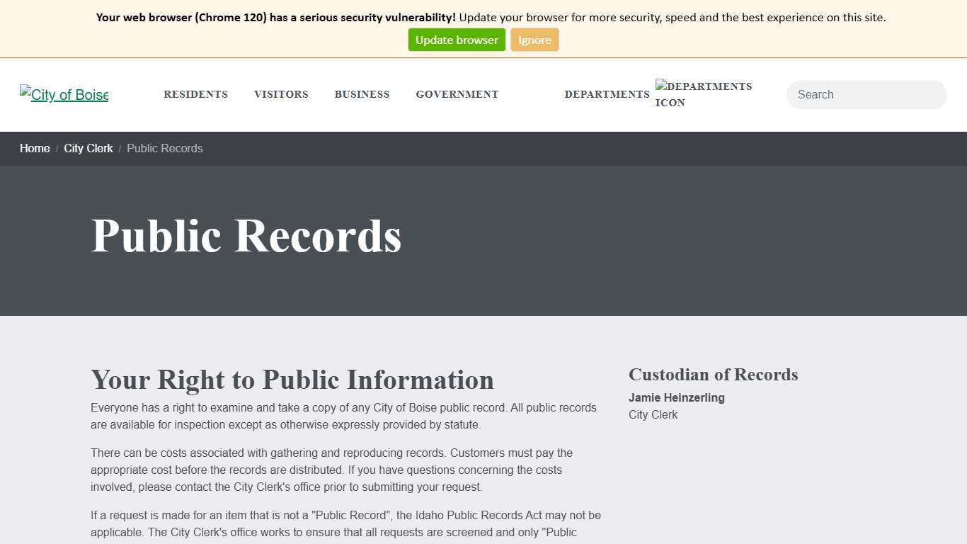 Public Records | City of Boise