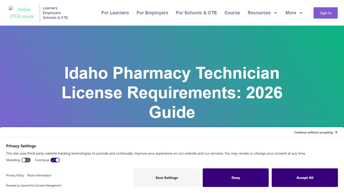 Idaho Pharmacy Technician License Requirements: 2026 Guide | Pharmacy Tech Scholar